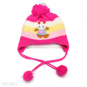 Top seller kids winter <em>earmuff</em> beanie toddler pompom beanies