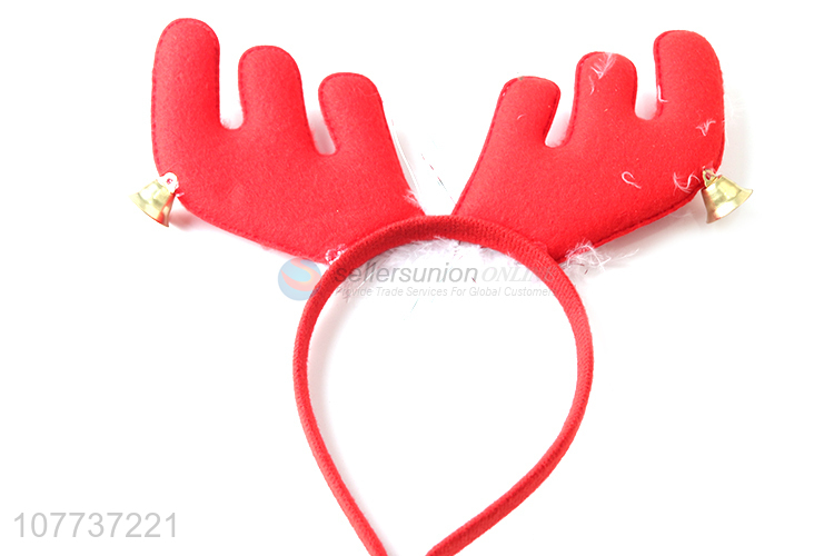 New style red antler bell headband simple christmas headband