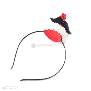 High quality Christmas party dress up headband Santa Claus black beard headwear