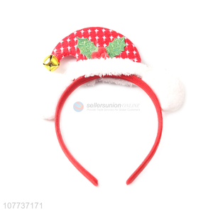 Hot selling Christmas headband party cosplay bells plush hat dress up headwear