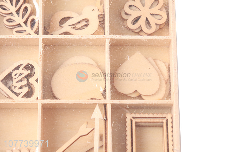 Wholesale handmade products accessories DIY wooden decorative pieces