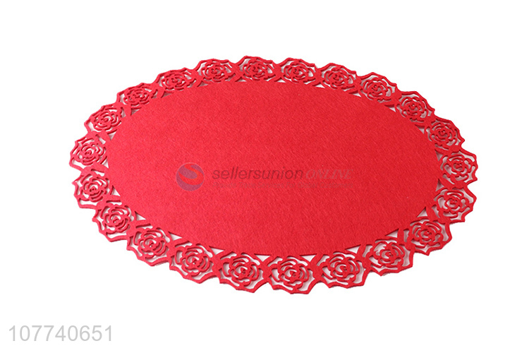 Popular wedding decoration mat party decoration felt mat