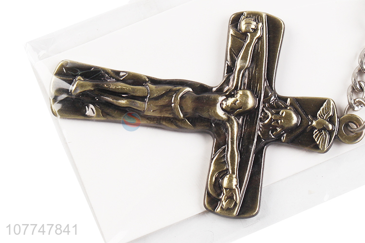 New Design Bronze Cross Key Chain Fashion Key Ring