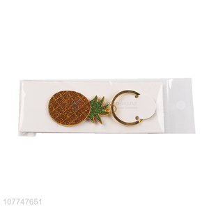 Wholesale Key Accessories Gold Pineapple Key Chain Key Ring