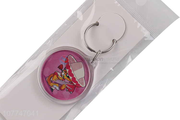 Cute Printing Plastic Pendant Keychain Fashion Key Chain