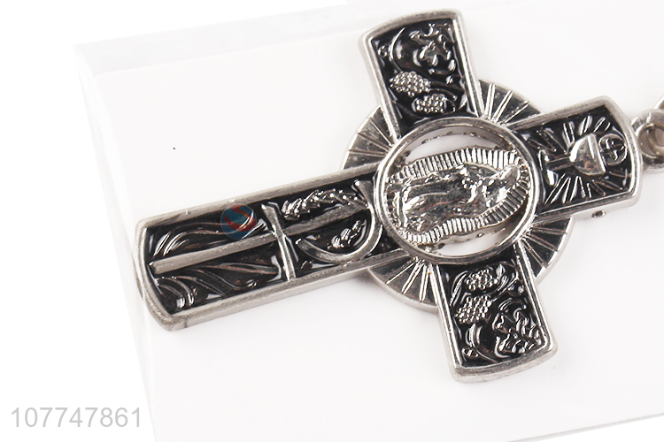 Top Quality Zinc Alloy Cross Pendant Key Chain Cheap Key Ring