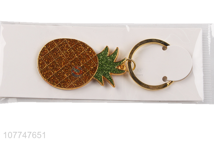 Wholesale Key Accessories Gold Pineapple Key Chain Key Ring