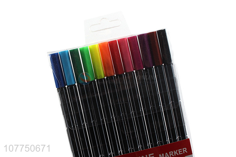 New arrival 12 colors fine line markers permanent fine liner