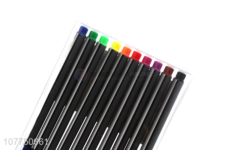 Hot sale 10 colors fine line markers fine line pens