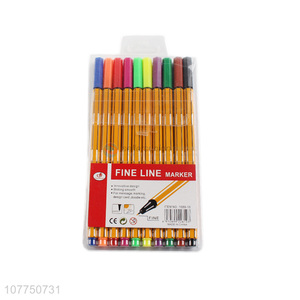 Factory price 10 colors fine line markers permanent fine liner