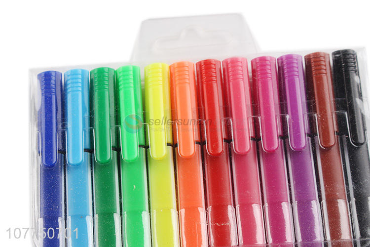 Best selling 12 colors fine liner pen plastic drawing pen