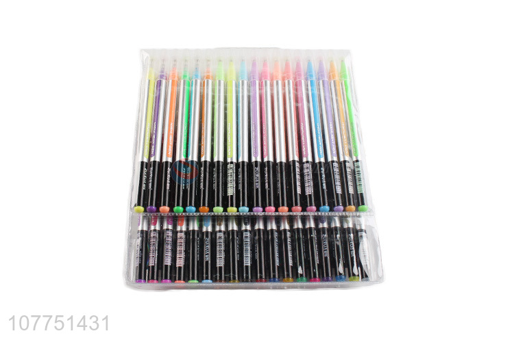 Low price 36 colors highlighter fluorescent pen for school office