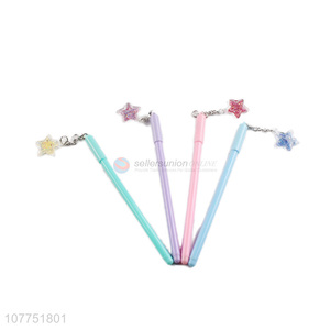 Factory price star pendant plastic gel ink pen student stationery