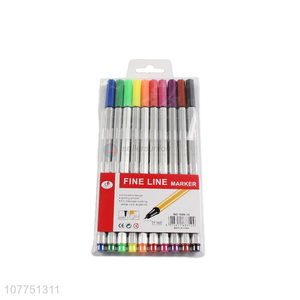 Factory direct sale 10 colors fine line markers permanent fine liner