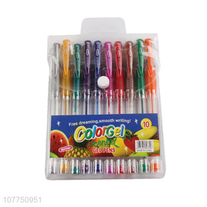 Wholesale 10 colors gel ink pen scented gel pens school stationery