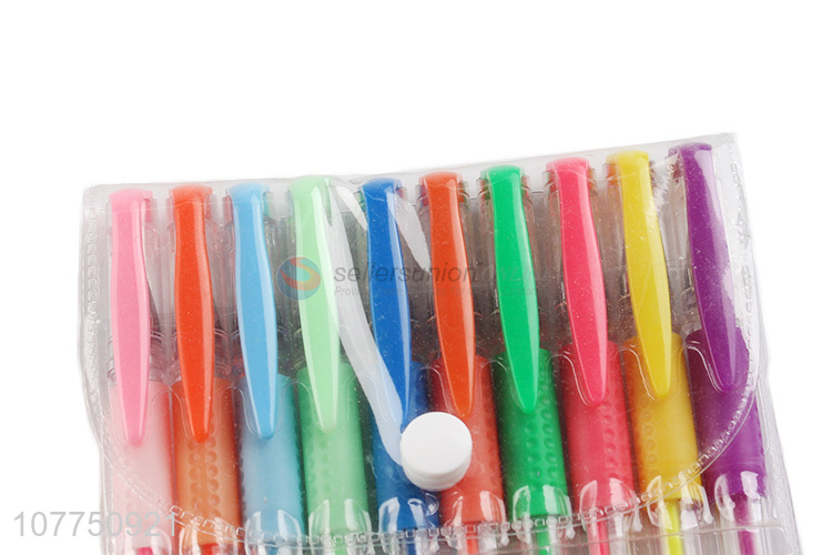 Good quality 10 colors gel ink pen coloring scented gel pens