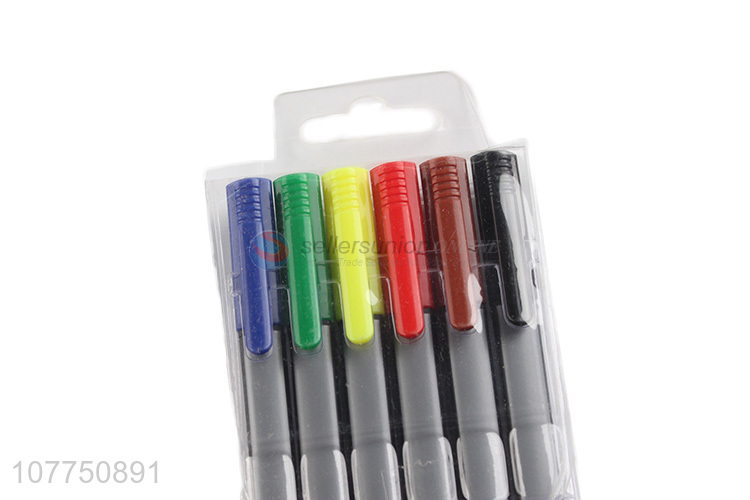 New arrival indelible 6 colors fine line marker for adult