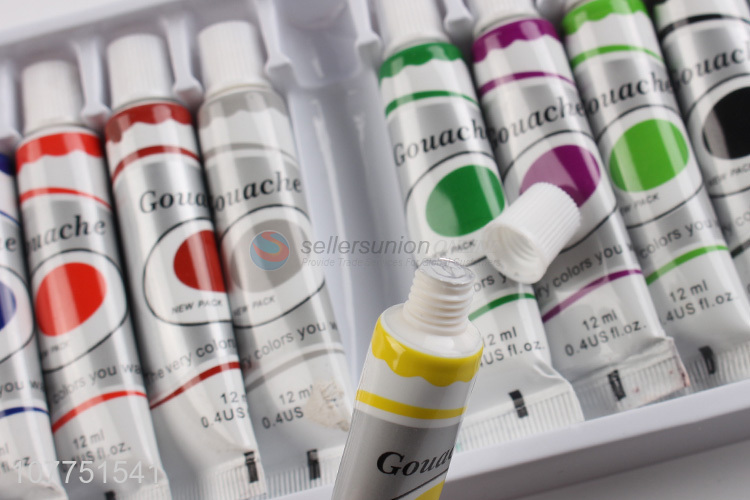 Good sale 12 colors 12ml acrylic paints art supplies