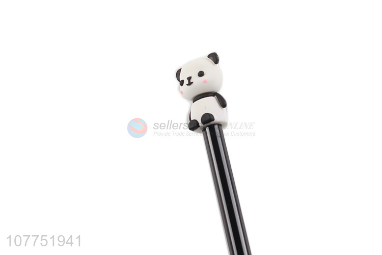 Best selling cartoon panda plastic gel ink pen student stationery