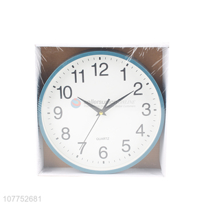 Hot sale round white background clock study wall clock