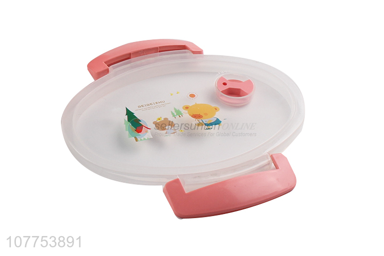 Fashion Oval Two Layers Lunch Box Plastic Bento Box