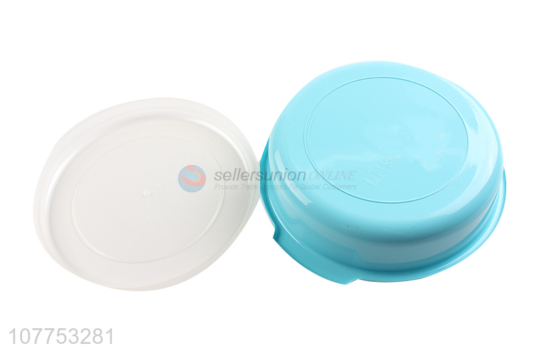 Good Quality Round Plastic Lunch Box With Transparent Lid