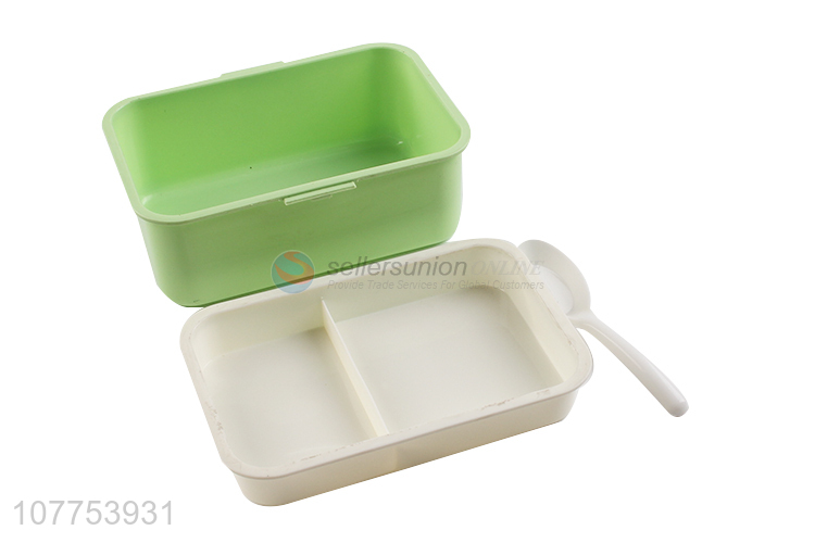 Good Sale Two Layers Lunch Box With Spoon Set