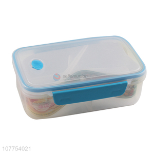 Hot Sale Rectangle Plastic Lunch Box With Chopsticks Set