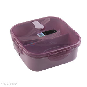 Top Quality Plastic Separate Lunch Box With Spoon And Fork Set