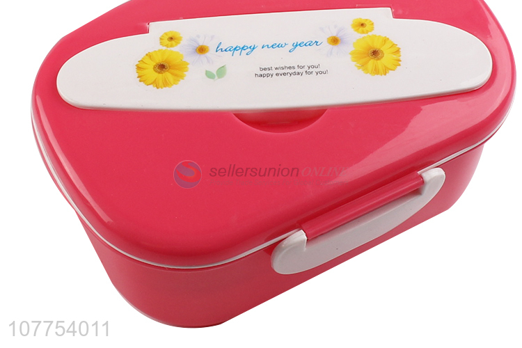 Best Selling Plastic Lunch Box With Spoon For Household