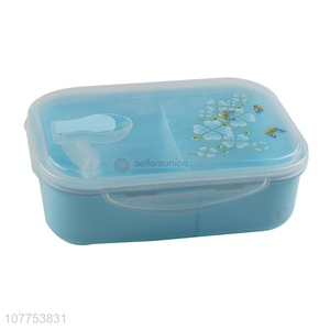 Hot Selling 2 Compartment Lunch Box With Spoon Set