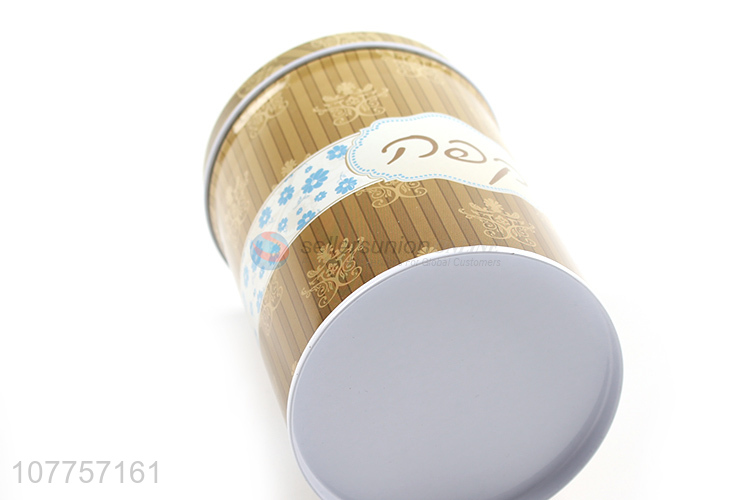 Good Quality Cylindrical Tin Can Storage Jar Tin Box