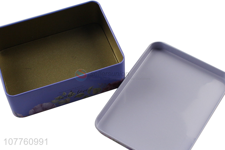 High quality tinplate storage box  rectangular printing candy box