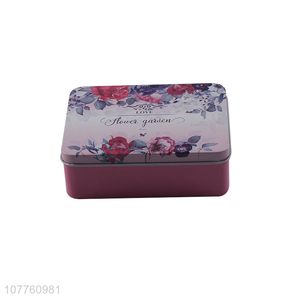 Hot selling candy box storage box rectangular printing tinplate box