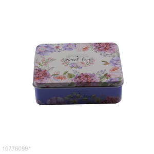 High quality tinplate storage box  rectangular printing candy box