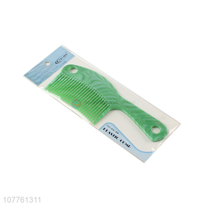 Fashion Style Green Plastic Hair Comb Scalp Massage Comb