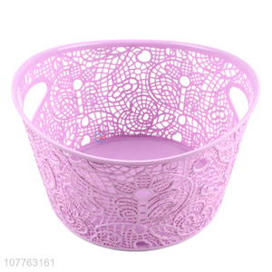 Hot sale exquisite plastic basket fashion storage basket with handles