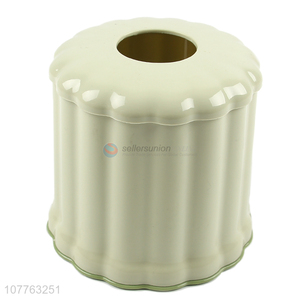 Factory direct sale round plastic tissue box napkin box