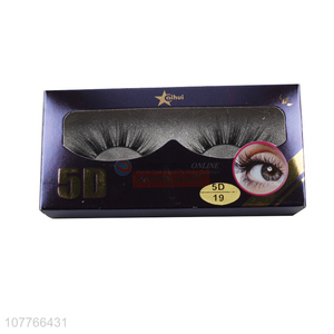 Wholesale women makeup tools 5D long purple box false eyelashes