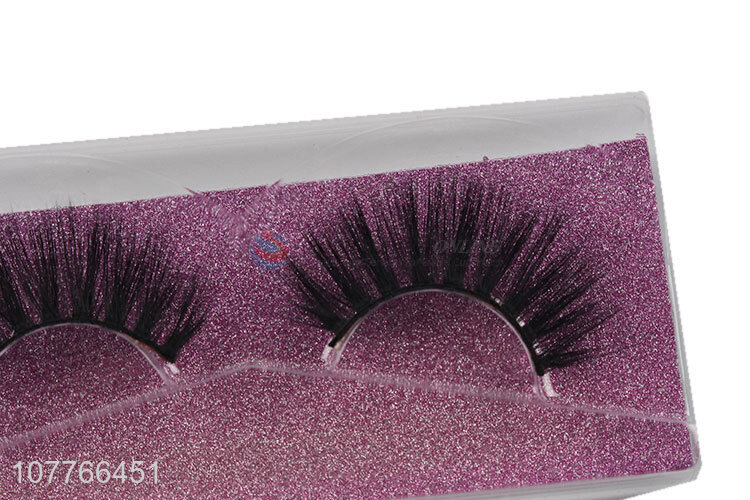 Wholesale natural soft 3D false eyelashes long strip powder false eyelashes