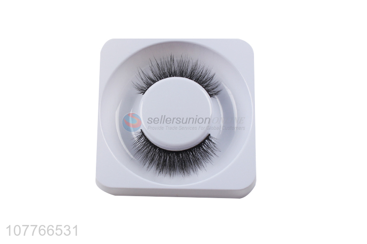 Hot sale square box pink false eyelashes natural waterproof 6D eyelashes