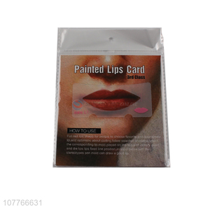 Wholesale women makeup tools three-in-one painting lip card