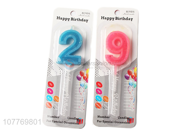 Top product colourful number candles for birthday cake