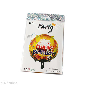 Creative design round happy birthday foil balloon