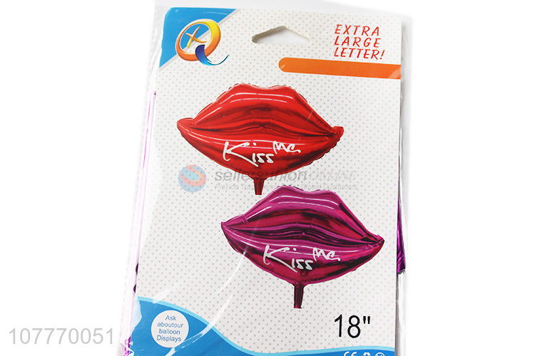 Kiss mouth valentine's day wedding decoration lip foil balloons