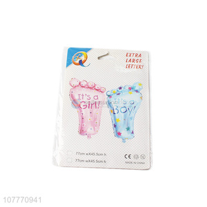 New design twins boy&girl foot shape foil balloon