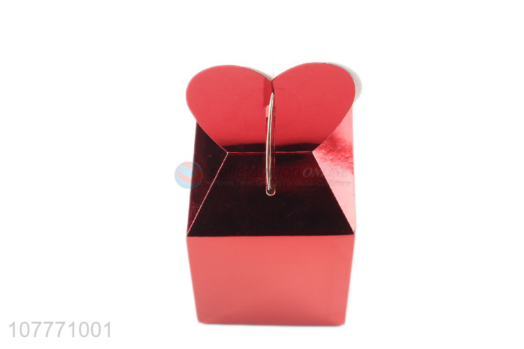 New arrival red paper candy packing box for wedding party