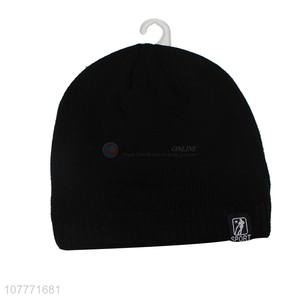 Hot sale plus velvet thick sports winter knitted hat