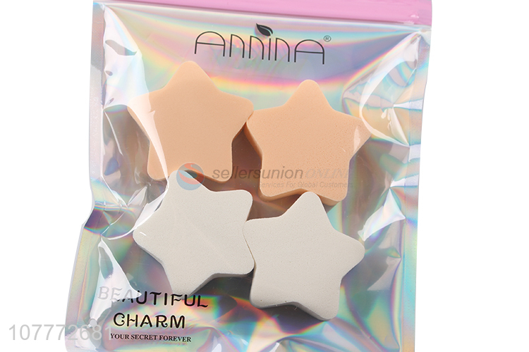 Top quality star shape cosmetic powder puff for sale