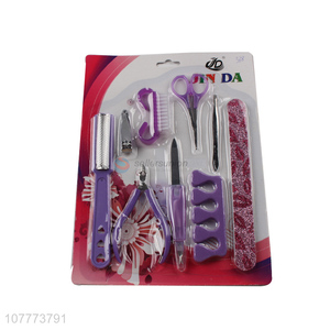 Hot selling 9 pieces beauty manicure set nail cutter eyebrow tweezers set